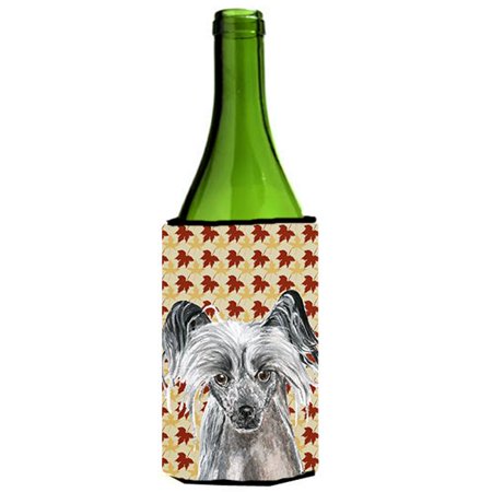 

Chinese Crested Fall Leaves Wine bottle sleeve Hugger 24 oz.