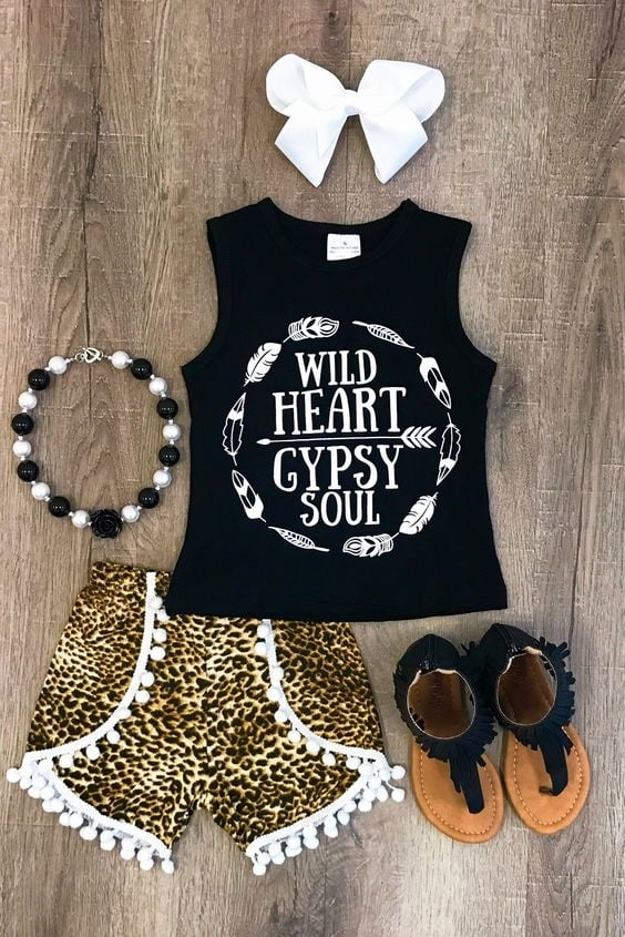 sleeveless t shirt for baby girl