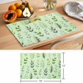 thumbnail image 6 of Green Leaves Placemats Set of 4 Summer Botanical Farmhouse Leaf Place Mats Indoor Wipeable Table Mats Washable Cloth Dining Table Placemats for Kitchen Holiday Party Home Decor 13x19 Inch, 6 of 9