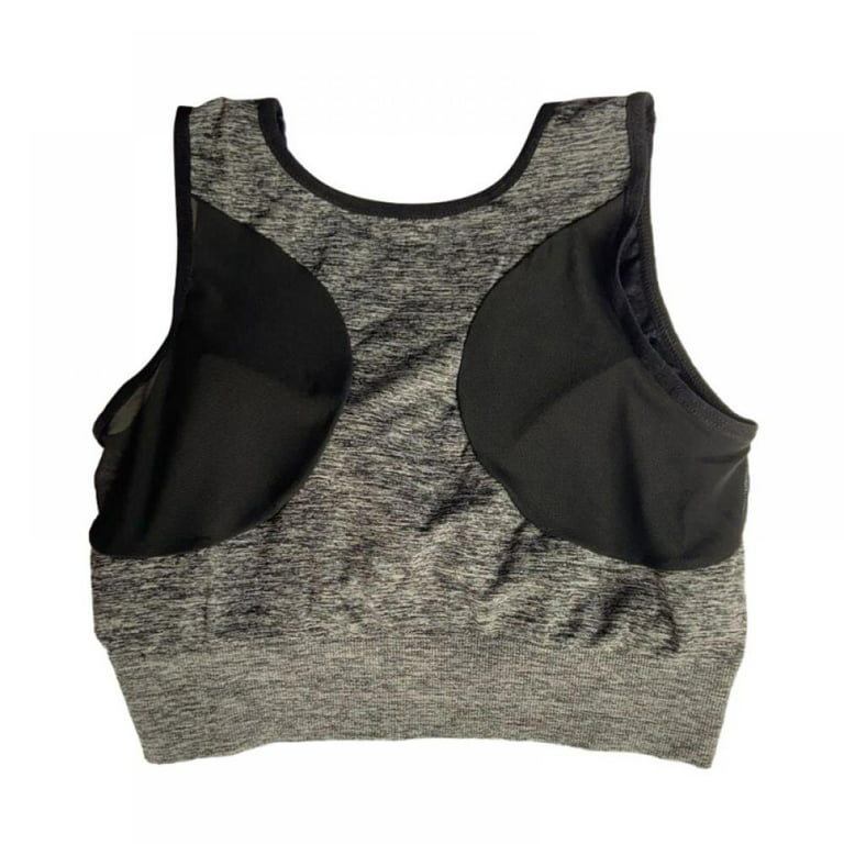 Summer Women Breathable Mesh Sports Bras Shockproof Padded Athletic Running  Bra Solid Seamless Fitness Yoga Sport Tight Tops Vest 