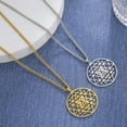 thumbnail image 2 of EOEMY Hindu Sri Yantra Meditation Necklace Stainless Steel Necklaces Amulet Jewelry, 2 of 9