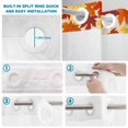 thumbnail image 3 of No Hook Shower Curtain with Built-in Rings - Orange Fall Thanksgiving Pumpkins Washable Waterproof Fabric Bathroom Curtains for Hotel,Rentals, 72 X 72 Inch Long , Maple Leaves Farmhouse, 3 of 9