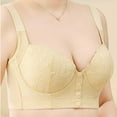 thumbnail image 4 of ylioge Push Up Bras for Women Front Closure Plus Size 36-52 No Underwire Bralettes Ladies Trendy Solid Breathable Full-Coverage B-Cup Underwear Bra, 4 of 7
