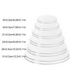 thumbnail image 4 of 2 Pieces Acrylic Cake Disk Portable Washable Transparent Replacement Round Bakery Cupcake Cakes Tray Stand Accessories 19cm, 4 of 9