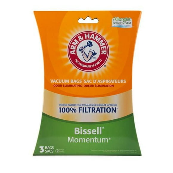 Arm & Hammer Bissell Momentum & Zing 4122D Bag And Pre-Filters, Arm & Hammer Odor Eliminating Vacuum Filters