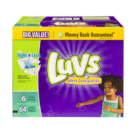 Luvs Triple Leakguards Diapers Size 6 64 Count