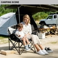 thumbnail image 2 of Double Folding Camping Loveseat Chair with Cup Holders for Outdoor Sports and Fishing, 2 of 8