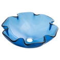 thumbnail image 4 of Wave Rim Blue Glass Vessel Sink, 4 of 8