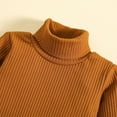 thumbnail image 6 of tarylea Baby Clothes 2 Piece Outfits Turtleneck Long Sleeve Button Romper Drawstring Cinch Bottom Pants Solid Color Ribbed Stretch Suits Casual Comfy Fall Outwear Outfits for 0-24 Months, 6 of 9