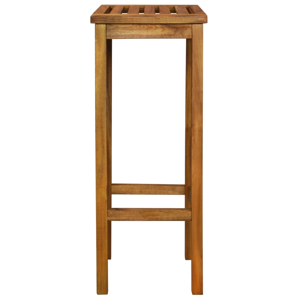 Kepooman 30" Outdoor Patio High Acacia Wood Barstools, Set of 2, Brown