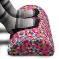 thumbnail image 3 of Abstract Foot Rest, Colorful Geometric Shapes Triangles and Squares on Pink Background Mosaic Art, Non-Slip Backing Adjustable Ergonomic Memory Foam Leg Support for Office, Multicolor, by Ambesonne, 3 of 5