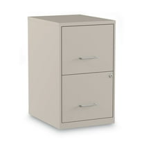 Alera Soho Vertical File Cabinet, 2 Drawers: File/File, Letter, Putty, 14" x 18" x 24.1"