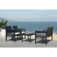 thumbnail image 3 of Safavieh Carson Ensemble de Canapé de Patio 4 Pcs Noir et Blanc, 3 of 3
