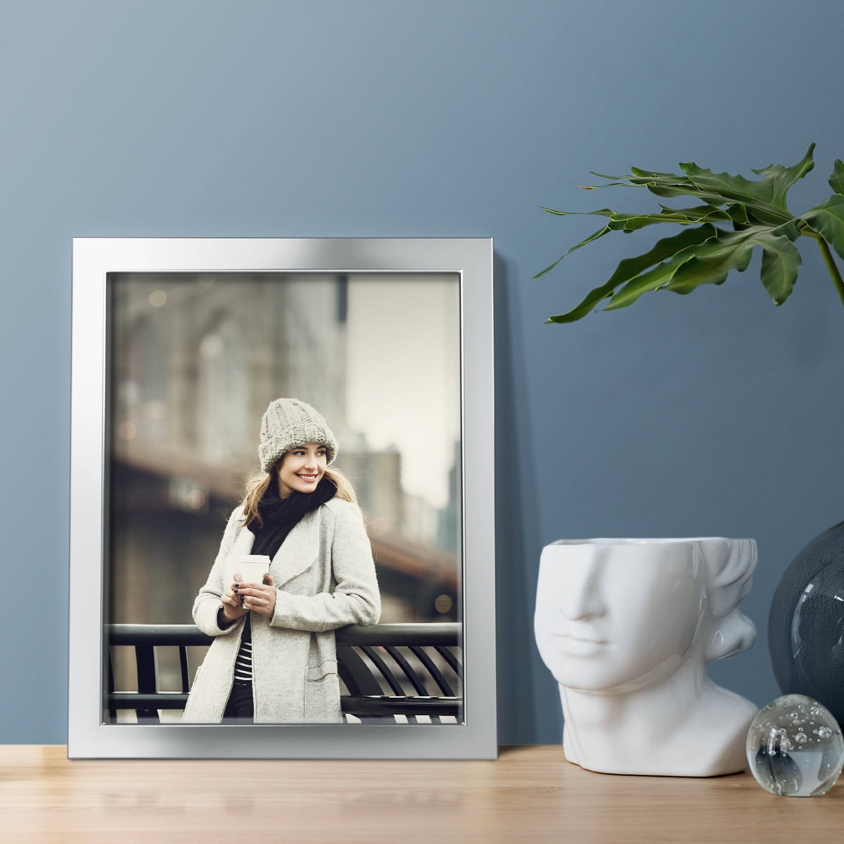 8x10 Solid Wood Picture Frame - Silver