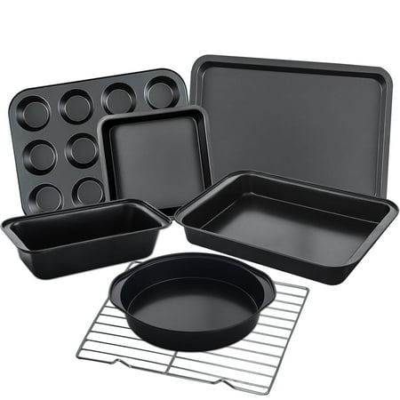 VINAUO Bakeware Set, 7-Piece Nonstick Carbon Steel Baking Pan Sets
