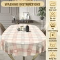 thumbnail image 5 of Plaid Oval Tablecloth Farmhouse 60"x102" Waterproof Table Cloth Washable Fabric Table Cover for Indoor/Outdoor Home Kitchen Dinner Decor, 5 of 6