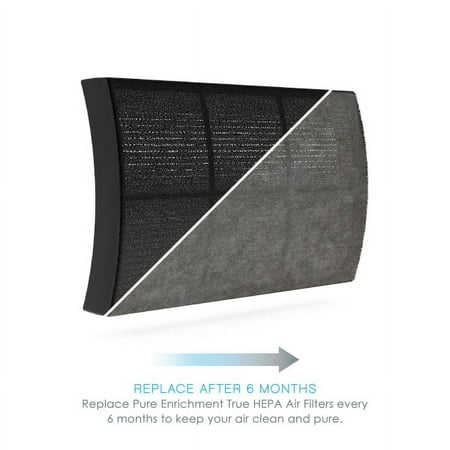 Pure Enrichment 2-in-1 True HEPA Replacement Filter for the PureZone Breeze Air Purifier (PECOMPAP) - Grey