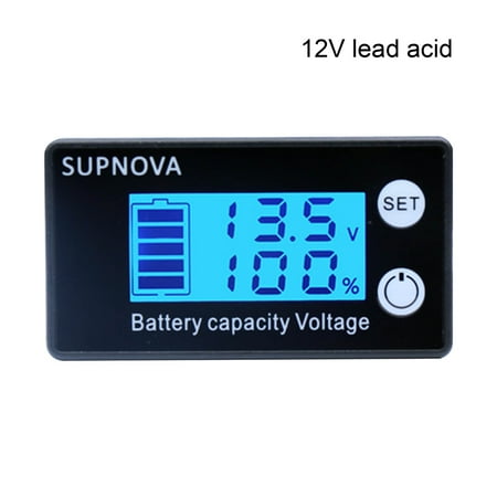 

12V DC7-68V Battery Meter Battery Capacity Voltage Monitor Gauge Indicator
