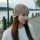 thumbnail image 2 of Gorro tejido a mano para mujer, gorros de lana de punto con huecos finos para primavera y otoño, Jersey a la moda para verano, gorro para palmaditas en la calle, 2 of 5