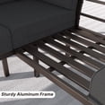 thumbnail image 2 of Gotland 5 Piece Aluminum Patio Furniture Set,Modern Metal Outdoor Patio Furniture w/5.1'' Thick Cushion and Rectangular Coffee Table,Patio Conversation Sets for Porch,Deck,Black, 2 of 5