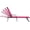 Rose Pink, variant on Foldable Chaise Lounge Chair, 5-Position Recliner with Armrests, Outdoor Sun Chair with Metal Frame for Patio Backyard and Poolside, Blue