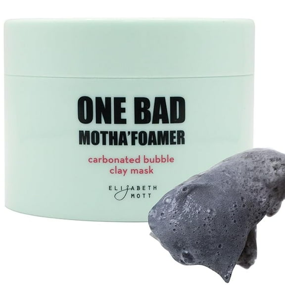 Elizabeth Mott Carbonated Bubble Clay Mask One Bad Motha'foamer Bubble mask - Cruelty Free, Net Wt. 100g / 3.53oz