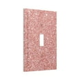 thumbnail image 2 of Kll Rose Gold Pink Glitter Wall Plate,Gloss Finish,Standard Size 1 - 5" X 3", Polycarbonate Thermoplastic,Electric Receptacle Plug Covers, 2 of 8