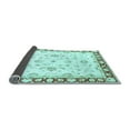 thumbnail image 2 of Ahgly Company Indoor Round Oriental Light Blue Traditional Area Rugs, 3' Round, 2 of 4