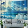 thumbnail image 4 of Orinice Beach Ocean Waves Tapestry Wall Hanging Unique Style Graphic Tapestries Home Wall Decor Art Living Room Bedroom Dorm Apartment Farmhouse - 4 Sizes Available 60x50inch, 4 of 6