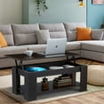 EROMMY Lift Top Coffee Table,Rustic Coffee Table Lift Tabletop with