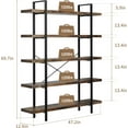 thumbnail image 5 of Selooye Bookshelf, 6 Tier Book Shelf 80Inch Tall Bookcase, Industrial Large Bookshelves Rustic Book Case with Open Metal Frame for Office, Bedroom, Farmhouse, Living Room, 5 of 8