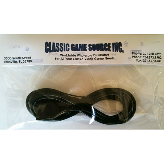 8 Foot Extension Cable for Atari 2600, Atari 7800, Sega Genesis, and Sega Masters System's