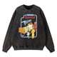 thumbnail image 2 of Sudadera con capucha vintage desgastada con el lema Let's Call The Exorcist para hombre, sudadera holgada de algodón estilo hip hop de gran tamaño, 2 of 4