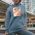 thumbnail image 2 of Aesthetic Minimalism Boho Sun & Tropical Leaves Art Merch Gift, Light Blue Hooded Sweatshirt or Hoodie, XL, 2 of 5