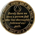 thumbnail image 4 of 10 Year AA Medallion Black Gold Plated Tri-Plate Founders Bill & Bob Chip, 4 of 4