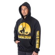 Star Wars Mens The Mandalorian Silhouette Scene Sweatshirt Pullover Hoodie