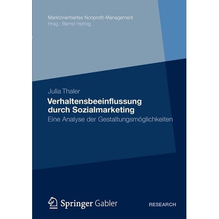 ISBN 9783834942708 product image for Marktorientiertes Nonprofit-Management: Verhaltensbeeinflussung Durch Sozialmark | upcitemdb.com