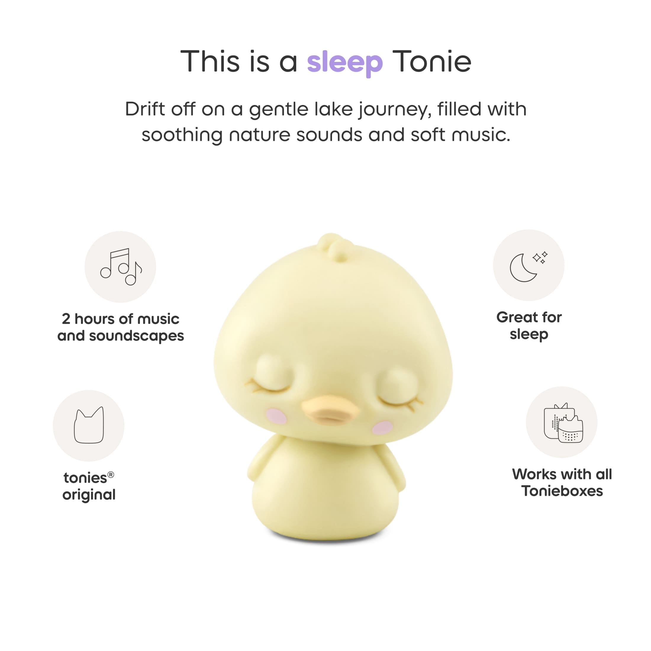 Tonies Toniebox Lite Screen-Free Audio Player Sleepy Starter Set for Kids, Age 1+