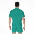 thumbnail image 2 of Turquoise Knitted Pattern Short Sleeve Men'S Rompers Casual Summer Jumpsuits Outfit, 2 of 4