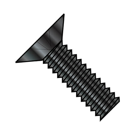 

10-24X3/4 Phillips Flat 100 Degree Machine Screw Fully Threaded 18 8 Stainless Steel Black (Pack Qty 1 000) BC-1012MP1188B