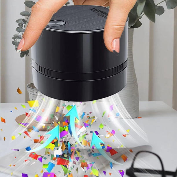 Mini Crumb Aspirador Mesa multifunción Barredora de polvo Inalámbrico Ahorro de energía Portátil de mano para Oficina en casa Teclado de Negro BLESIY mini aspiradora