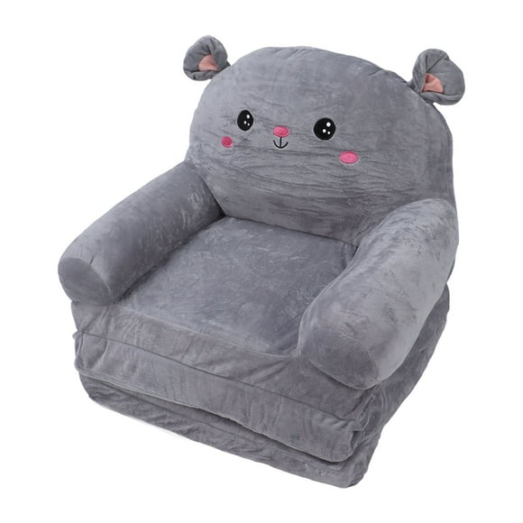 Plush Foldable Kids Sofa Backrest Armchair 2 In 1 Foldable Children Sofa Cute Cartoon Lazy Sofa Children Flip Open Sofa Bed For Living Room Bedroom Without Liner Filler