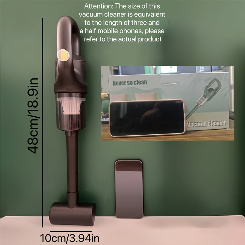 Powerful Cordless Handheld Vacuum for Home, Car & Office - Lightweight, Portable, USB-C Rechargeable, 3KPa Suction, Quiet 20dB