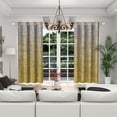 thumbnail image 4 of Lfeey Blackout Curtains Color Blocking, Room Darkening for Bedroom Grommet Curtains, White, 52x96 inches, 2 panels, 4 of 6