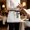 Champagne, Pearl, Beige, White, variant on Graceful Pony Waitress Apron with 3 Pockets, Natural Horse Modern Farmhouse Plaid Rustic Server Aprons Waterproof Kitchen Restaurant Half Waist Apron for Men Women