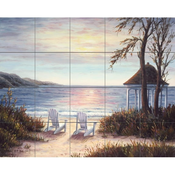 Tile Mural Kitchen Backsplash - Serenity - by Barbara Felisky