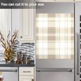 thumbnail image 4 of Dailycode Dishwasher Magnet Cover Magnetic Fridge Door Cover Home Kitchen Decor, Beige and White Scottish Tartan, 23"x 26", 4 of 6