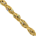 thumbnail image 2 of 14K Solid Yellow Gold 2.8mm Rope Chain Twisted Link Necklace, 2 of 4