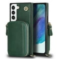 thumbnail image 3 of Dteck Wallet Case for Samsung Galaxy S22 ,Magnetic Clasp Zipper Purse PU Leather Wallet Case with Credit Card Slot Holder Back Flip Cover for Samsung Galaxy S22 5G, Darkgreen, 3 of 7