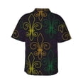 thumbnail image 3 of Disketp Hawaiian Shirts For Men,Mardi Gras Carnival Print Mens Casual Short Sleeve Button Down Shirts Beach Shirt, 3 of 8